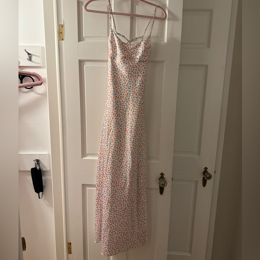 Princess Polly Floral Maxi Dress in Cream and Pink